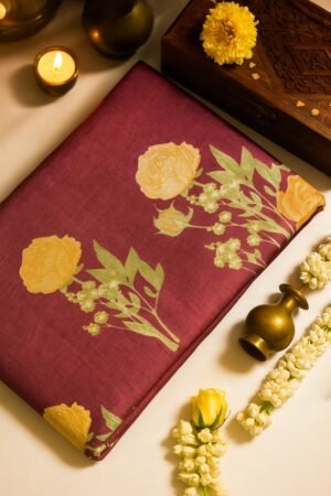 Floral Printed Tusser Sarees