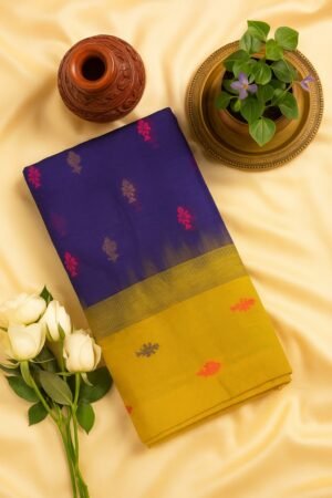 Yellow & Purple Double Color Saree