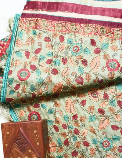 Festive Art Silk Embroidered Saree - Image 2